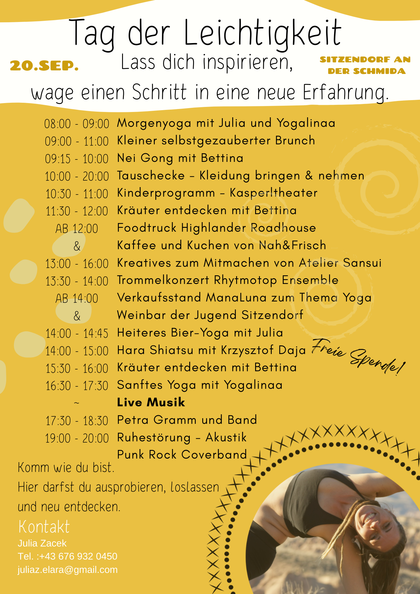 Line Up Programm tag der Leichtigkeit 